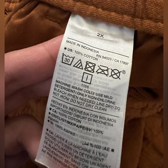 Old Navy 2X Brown Terracotta 100% Cotton Drawstring Stretch Shorts Pockets - Picture 6 of 9